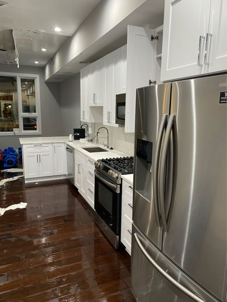 Bowie MD Kitchen with Water Damage Requiring Restoration And Repair