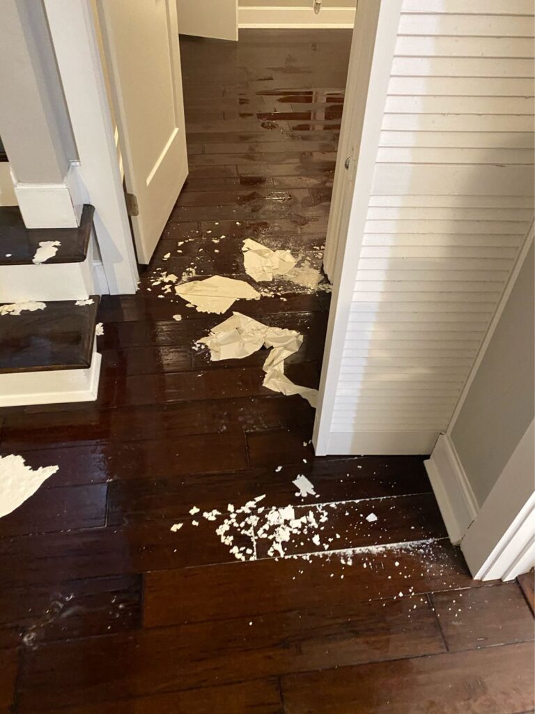 Water Damage in Bowie MD home after a water leak